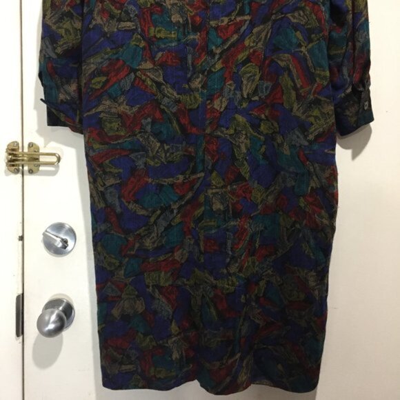 VINTAGE PORTS INTERNATIONAL MIDI BELTED DRESSES SIZE L - Picture 7 of 9